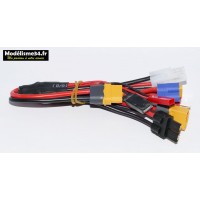 Cable de charge multi fonctions XT60 8 prises : m1012