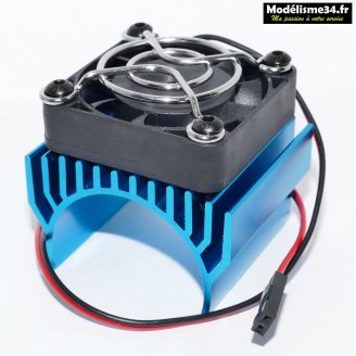 Radiateur bleu avec ventilateur pour moteur type 540 / 550 / 3650 : m1136