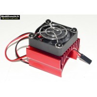 Radiateur rouge avec ventilateur pour moteur type 540 / 550 / 3650 : m1137