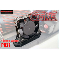 Ventilateur moteur universel 40mm (noir avec support) : PO27