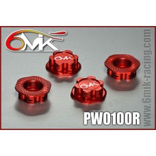 Ecrous de roues borgne 6mik rouge - PW0100R