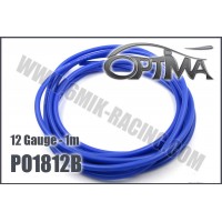 Cable silicone 12AWG bleu 1m - 6mik PO1812B