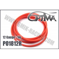 Cable silicone 12AWG Rouge  1m - 6mik PO1812R 