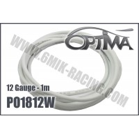 Cable silicone 12AWG Blanc 1m - 6mik PO1812W 