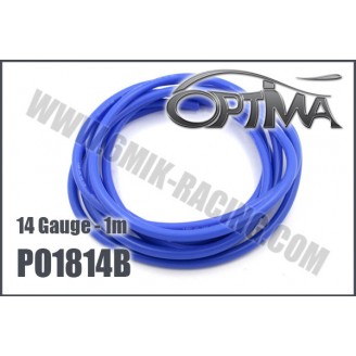 Cable silicone 14AWG Bleu 1m - 6mik PO1814B 