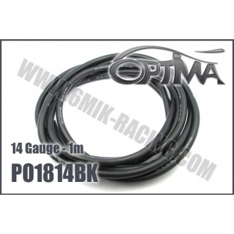 Cable silicone 14AWG Noir  1m - 6mik PO1814BK 