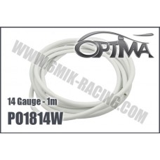 Cable silicone 14AWG Blanc 1m - 6mik PO1814W 