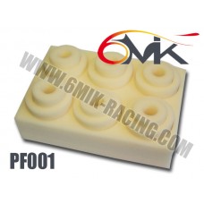 Mousses de Filtre à air 6MIK Standard Blanche Haute Qualité (6 pcs) - PF001 