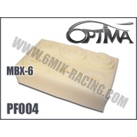 Mousses de filtre à air 6MIK blanche (6 pcs) pour MUGEN / X-RAY - PF004 