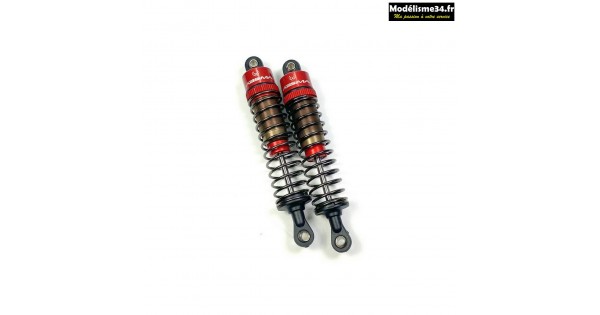 Amortisseurs ABSIMA Aluminium Pour Voiture RC 1:10 - Longueur 110 Mm (2 Pièces) - Référence 2330046