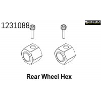 Absima Roue arrière Hex CR4.4 (2) : 1231088