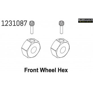 Absima Roue avant Hex CR4.4 (2) : 1231087
