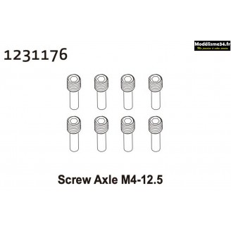 Absima Screw Pin M4*12.5 (8) : 1231176