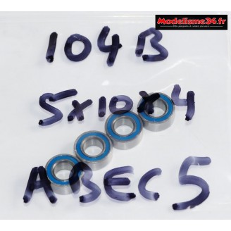 Roulements 5x10x4 type ABEC 5 ( 4 pièces ) - m104B