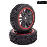 Funtek Roues complètes avants Funtek SBX (x2) Rouge : FTK-21103 