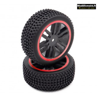 Funtek Roues complètes arrières Funtek SBX (x2) Rouge : FTK-21110