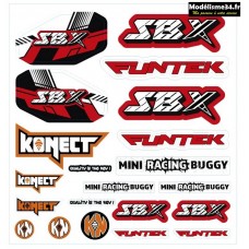 Funtek Stickers Funtek SBX Rouge / Noir : FTK-21125  