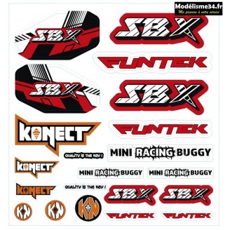Funtek Stickers Funtek SBX Rouge / Noir : FTK-21125  
