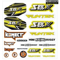 Funtek  Stickers Funtek SBX Jaune / Noir : FTK-21129 