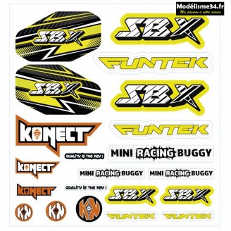Funtek  Stickers Funtek SBX Jaune / Noir : FTK-21129 