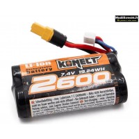 Batterie Konect Li-Ion XT60 7.4V 2600 mAh 15C : KN-LI0742600-XT60