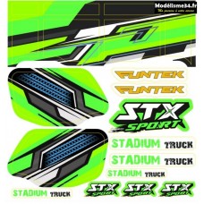 Planche stickers VERTE Funtek STX Sport : FTK-21063