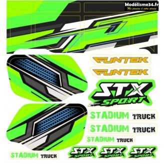 Planche stickers VERTE Funtek STX Sport : FTK-21063
