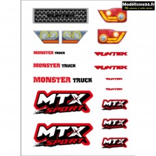 Planche stickers Rouge Funtek MTX :  FTK-21056