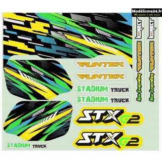  Planche stickers Funtek STX G2 VERT : FTK-21080