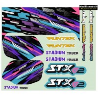  Planche stickers Funtek STX G2 VIOLET : FTK-21083