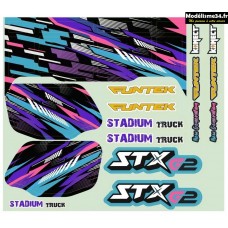  Planche stickers Funtek STX G2 VIOLET : FTK-21083
