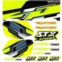 Planche stickers JAUNE Funtek STX Sport : FTK-21069