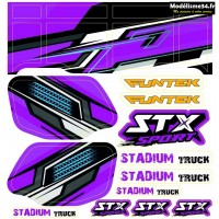  Planche stickers VIOLET Funtek STX Sport : FTK-21067 