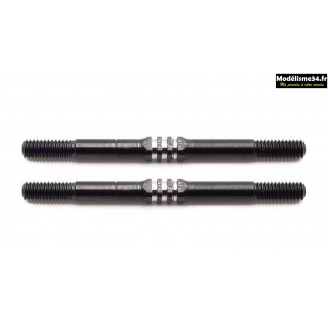 HobbyTech Pas inversé Titanium M4x55 (2pcs) : HTR-1950455