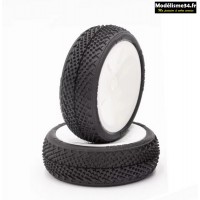 TZO - Pneus G-ONE Buggy 1/10 avant 2/4 monté/collé SOFT-2pcs : TZO-G-ONE-2/4WF-S 