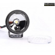 HobbyTech Spot LED 22mm contour noir + support metal (x2)  : HT-SU1801230
