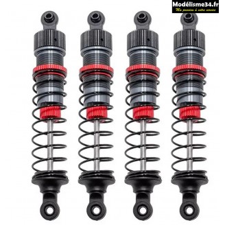 HobbyTech Set 4 amortisseurs aluminium 1/12 85mm + kit 3 ressorts (H/M/S) : HTR-572085 