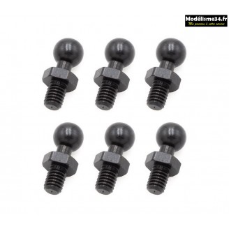 Hobbytech Boule inférieure amortisseur / supérieure porte-fusée Av (x6) : OVD-052