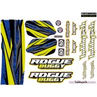 Hobbytech Planche stickers Rogue Buggy Jaune : STICK-RGBUG-YE