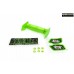 HobbyTech - Aileron buggy 1/10 plastique vert+stickers: HT-501554