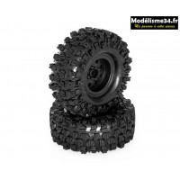 Hobbytech Roues completes noires crawler « CLIMBER »121/45 (1 paire) : HT-SU1802001 