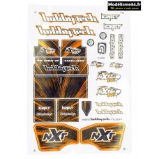 Hobbytech Planche d’autocollants NXT EVO RR Orange : STICK-NXT-EVORR-OR