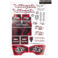 Hobbytech Planche d’autocollants NXT EVO RR Rouge : STICK-NXT-EVORR-RD