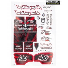 Hobbytech Planche d’autocollants NXT EVO RR Rouge : STICK-NXT-EVORR-RD