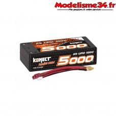 Batterie Konect lipo 5000mah 7.4V 100C 2S2P SHORTY -KN-LP.RT-2S5000.SY