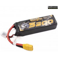Batterie Konect Lipo 5200mah 14.8V 60C 4S1P 76.96Wh bash (XT90) : KN-LP4S5200BASH-XT 