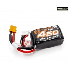 Batterie Konect Lipo 450mah 11.1V 75C 3S1P XT30- crawler : KN-LP3S450