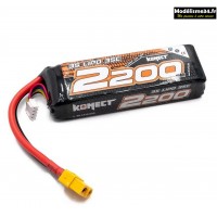 Batterie Konect Lipo 2200mah 11.1V 35C XT60 : KN-LP3S2200