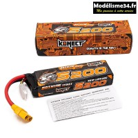 Batterie Konect Lipo 5200mah 11.1V 60C 3S1P 57.7Wh bash (XT90) : KN-LP3S5200BASH-XT 