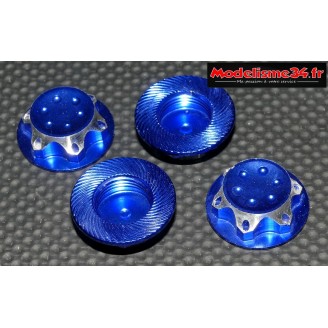 Ecrous de roues 1/8 borgnes bleu foncé : M741